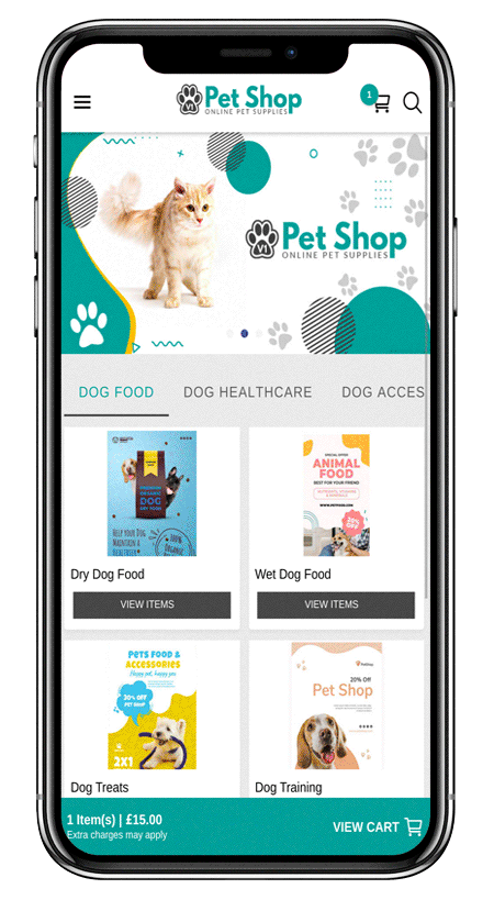 Pet goods outlet online